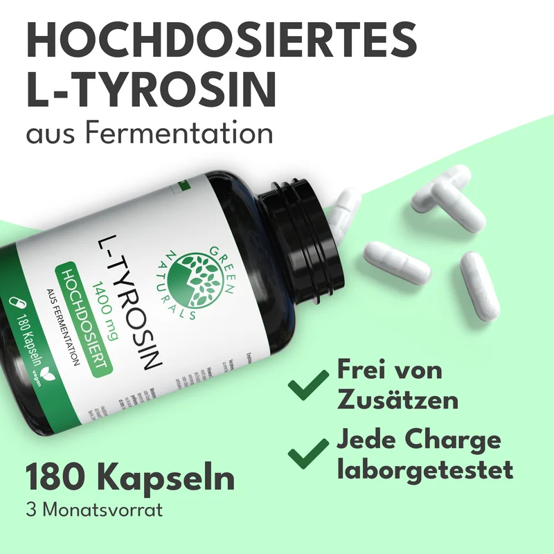 L-Tyrosin Kapseln • aus Maniok • natürliche Fermentation