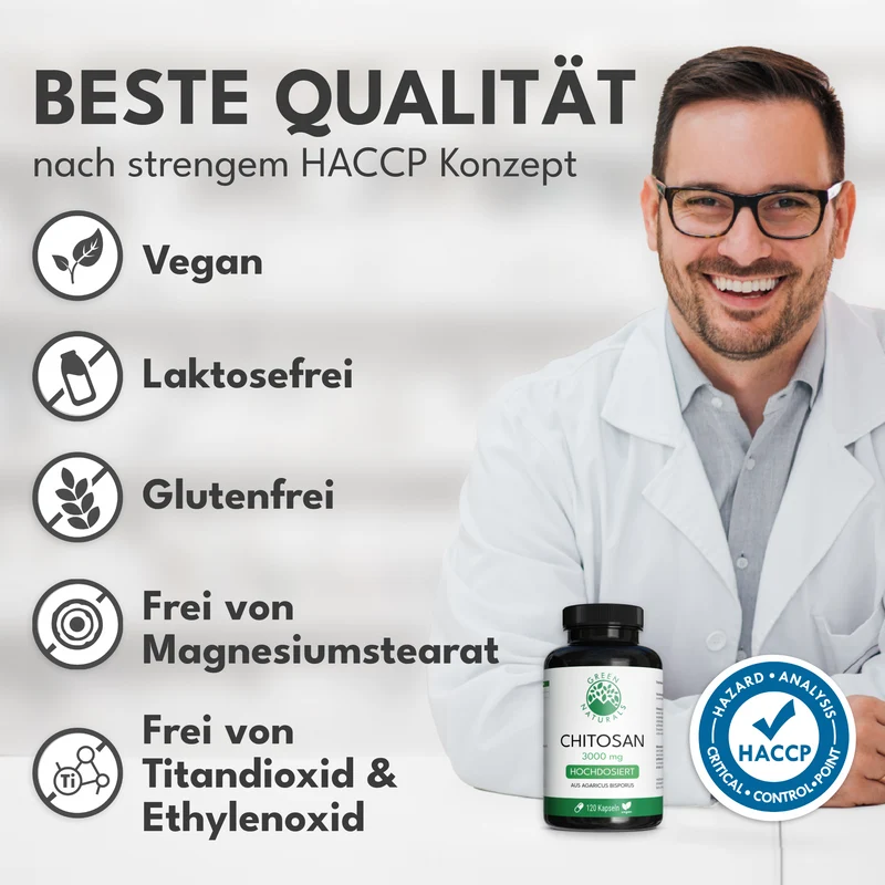 Chitosan Kapseln • pflanzlich aus Champignon • 3.000 mg