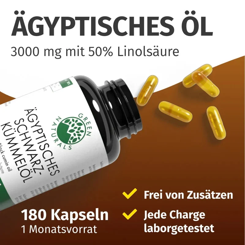 Schwarzkümmelöl Kapseln • 1.500 mg • ägyptische Herkunft