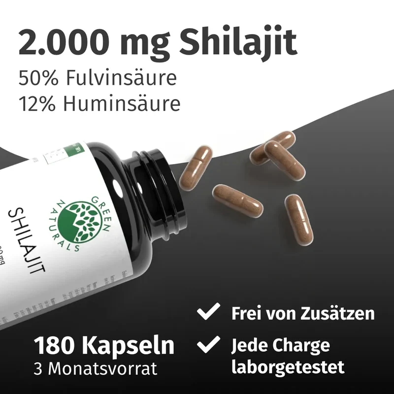 Shilajit Kapseln • 2.000 mg • 1.000 mg Fulvinsäure