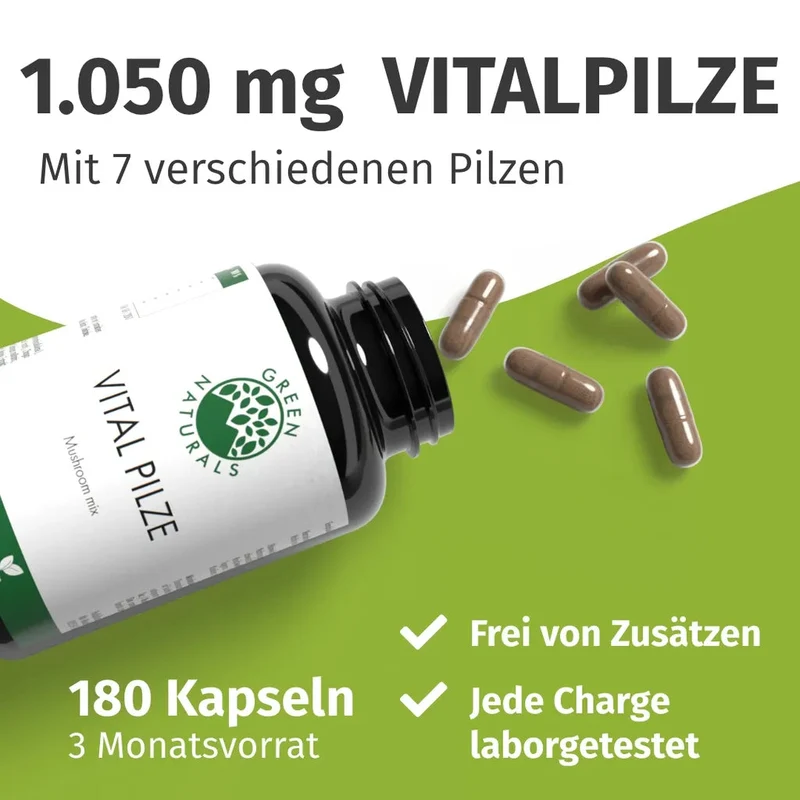 Vitalpilze Komplex • 7 Pilzarten • je 150 mg