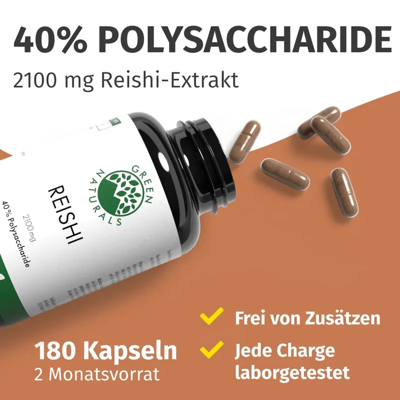 Reishi Kapseln • 1.300 mg • 40 % Polysaccharide