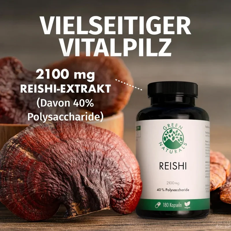 Reishi Kapseln • 1.300 mg • 40 % Polysaccharide