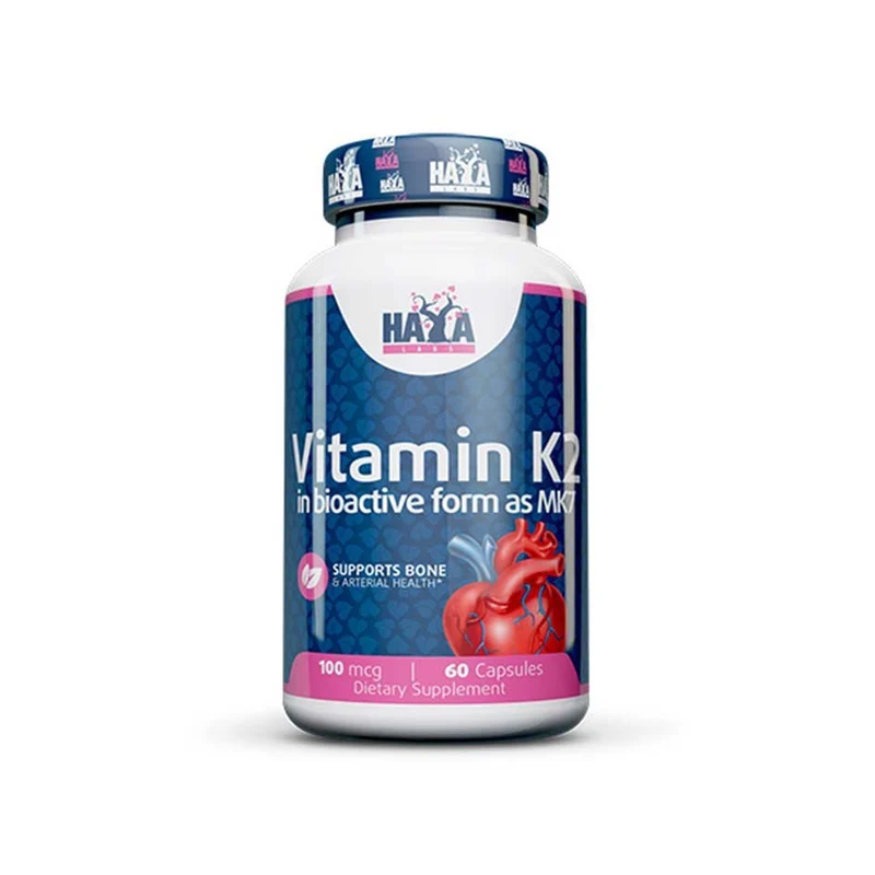 Haya Labs Vitamin K2 MK-7 100 µg – 60 Kapseln, MHD-Ware