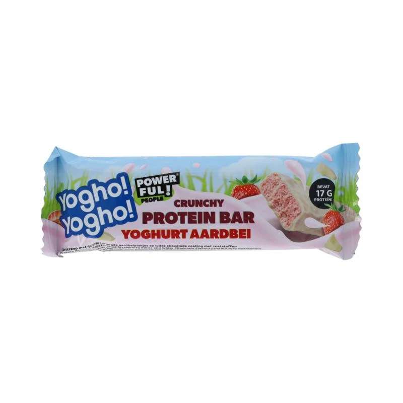 Powerful People Crunchy Proteine Bar Yoghurt Aardbei 55 gram