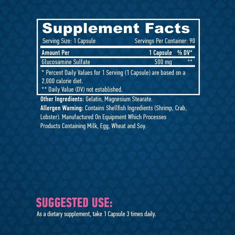 Haya Labs Glucosamine Sulfate 500g / 90 caps