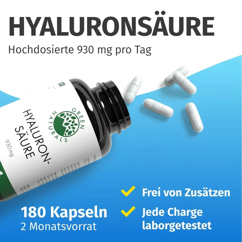 Hyaluronsäure Kapseln • 930 mg • fermentativ & vegan