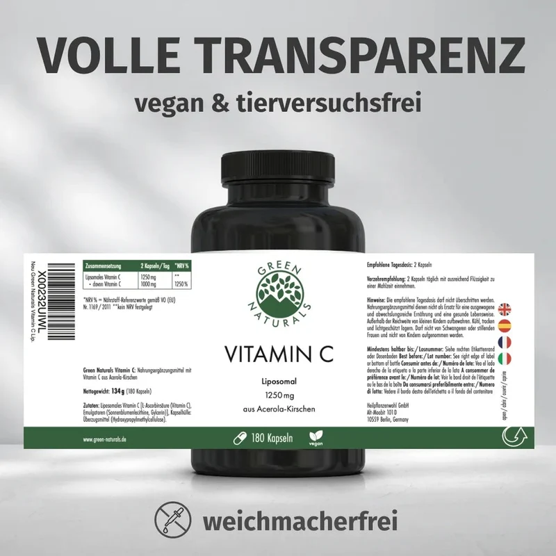 Liposomales Vitamin C • 1.250 mg • hochdosiert