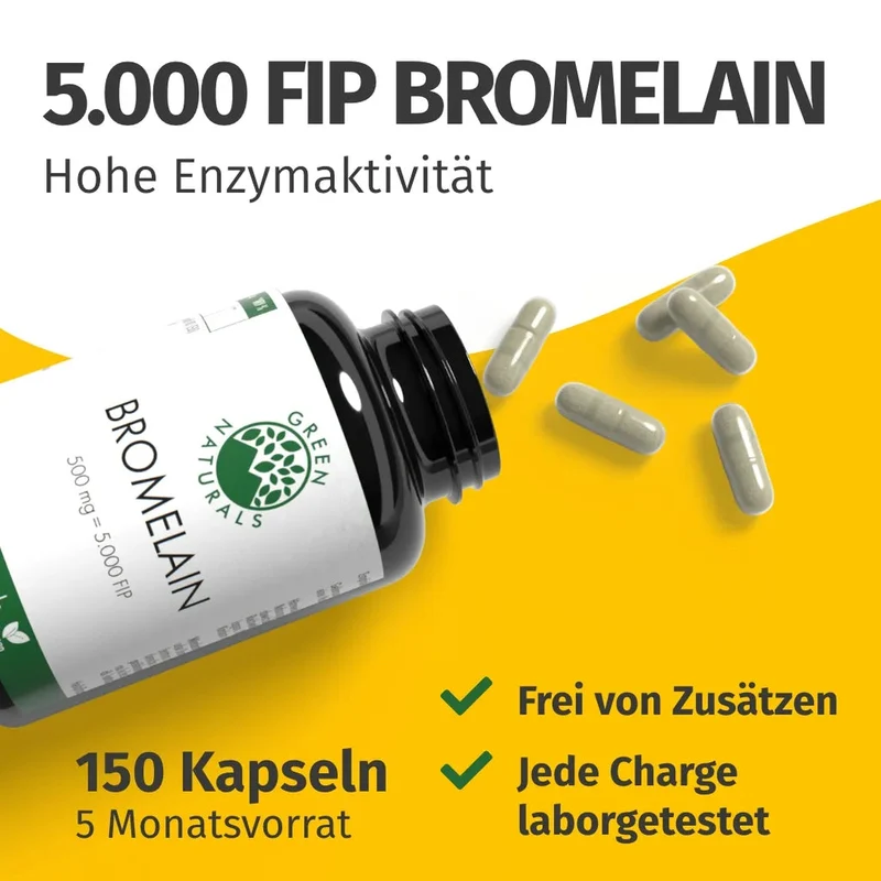 Bromelain Kapseln • 5.000 FIP • magensaftresistent