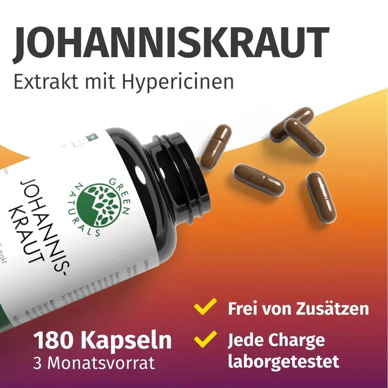 Johanniskraut Kapseln - 850 mg Extrakt (14:1) | 180 Kapseln