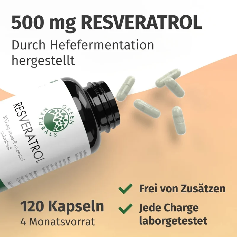 Trans-Resveratrol Kapseln • 500 mg • 120 Stück