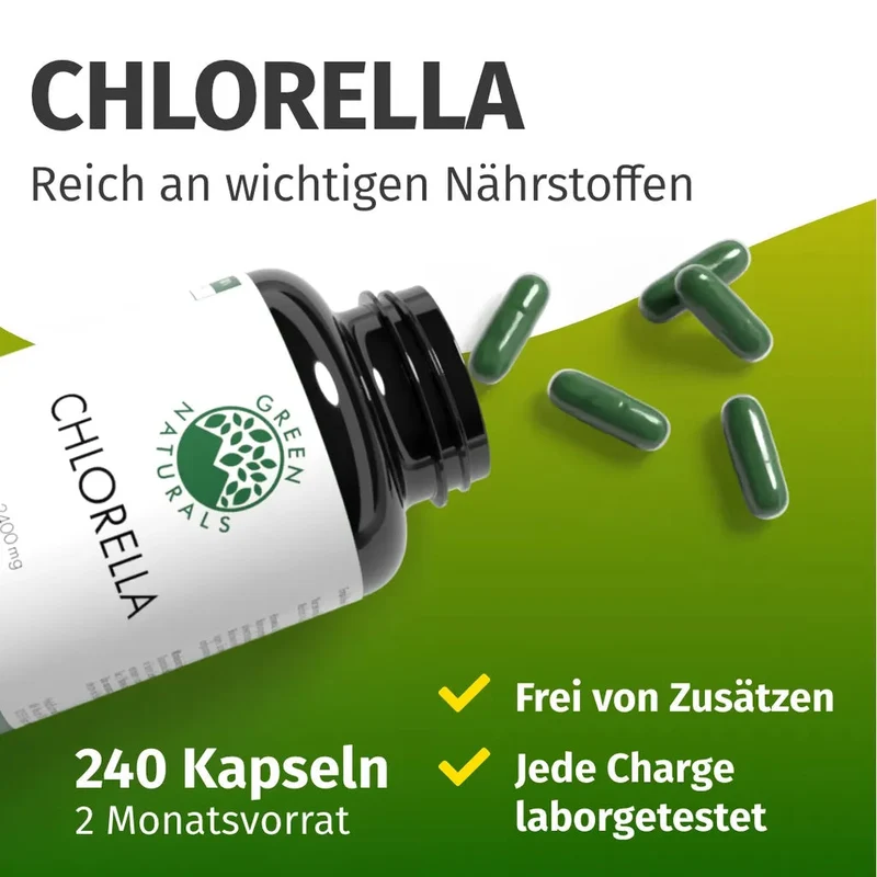 Chlorella Kapseln • 2.400 mg • Chlorella vulgaris