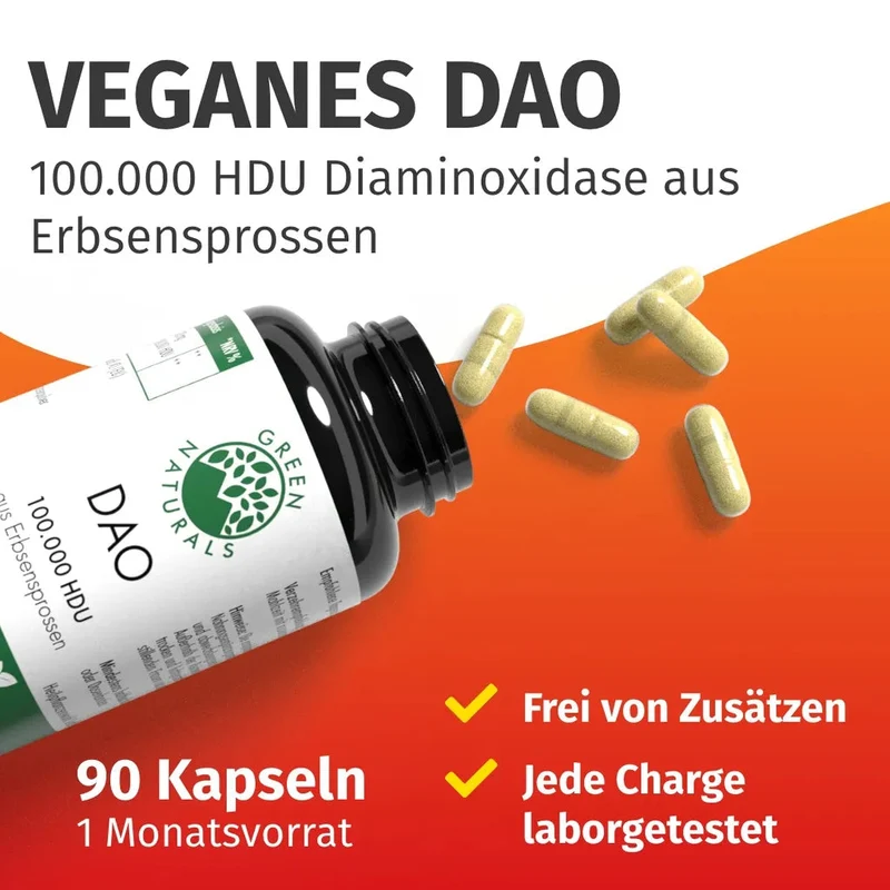 DAO Enzym (Diaminoxidase) • 100.000 HDU • Erbsensprossen