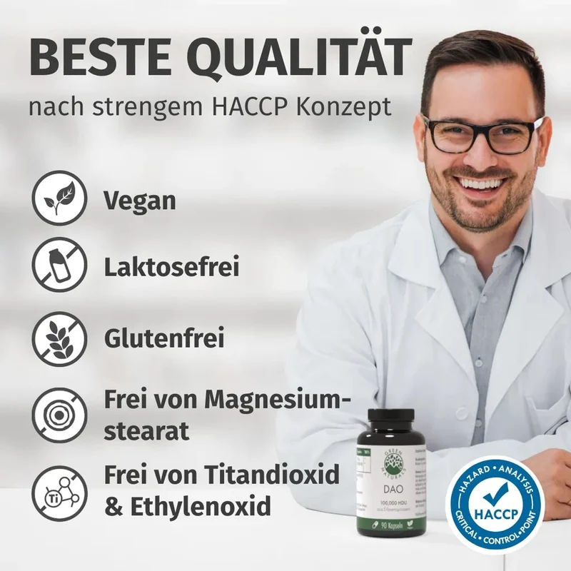 DAO Enzym (Diaminoxidase) • 100.000 HDU • Erbsensprossen