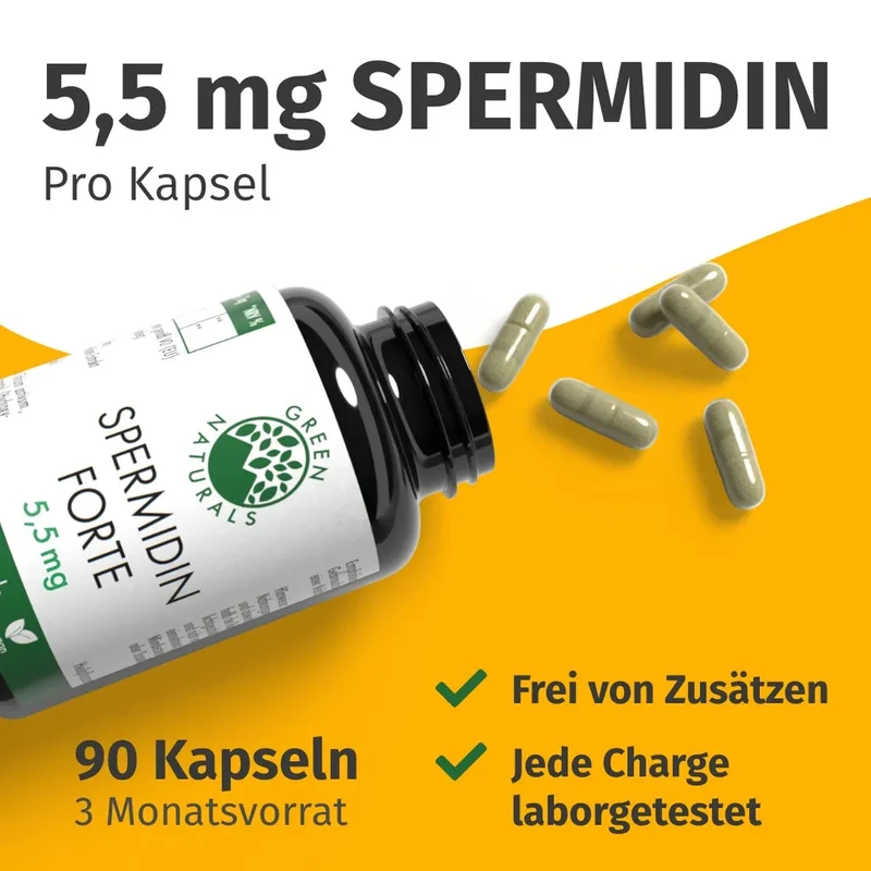Spermidin Forte Kapseln • 5,5 mg • Weizenextrakt