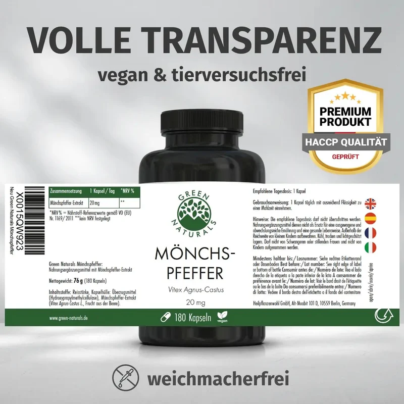 Mönchspfeffer Kapseln • 20 mg • Fruchtextrakt