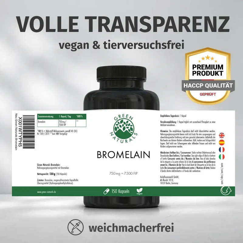 Bromelain Kapseln • 7.500 FIP • magensaftresistent