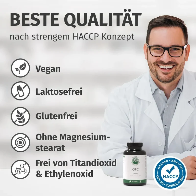OPC Kapseln • 1.000 mg • 80 % OPC aus Traubenkern