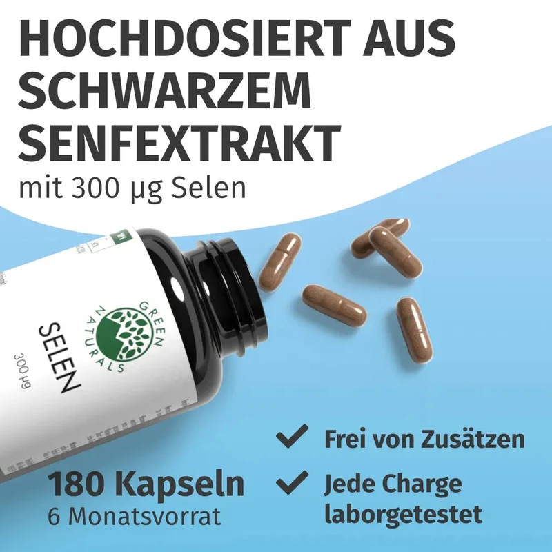 Selen Kapseln • 300 µg • organisch aus Senfsaat