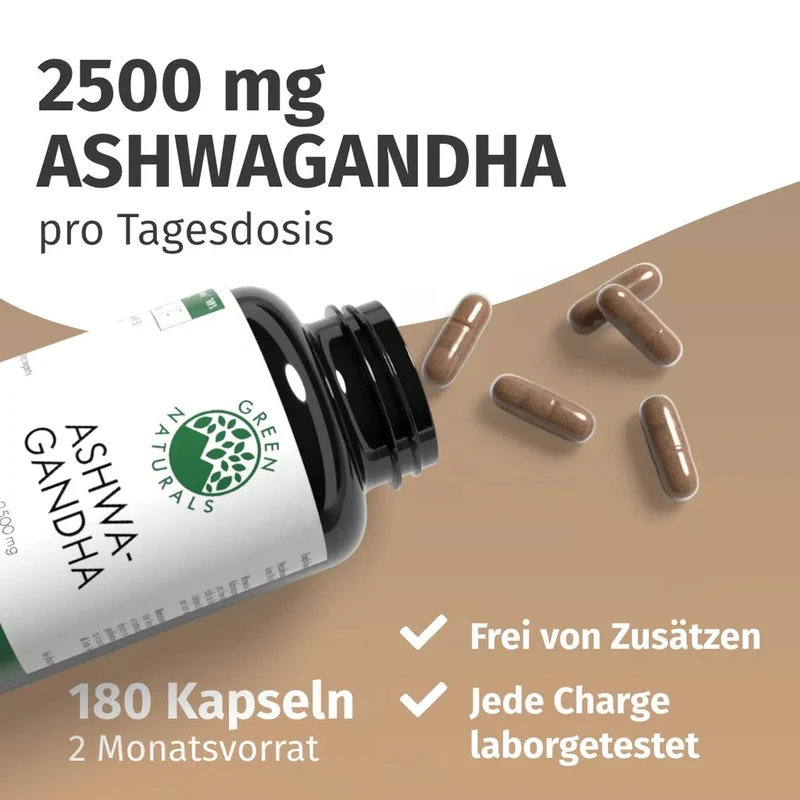 Ashwagandha Kapseln • 2.500 mg • 127 mg Withanolide