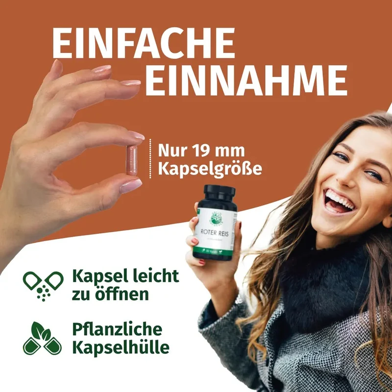 Roter Reis Kapseln • 2,7 mg Monacolin K • fermentiert