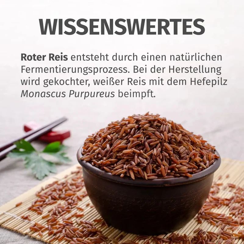 Roter Reis Kapseln • 2,7 mg Monacolin K • fermentiert
