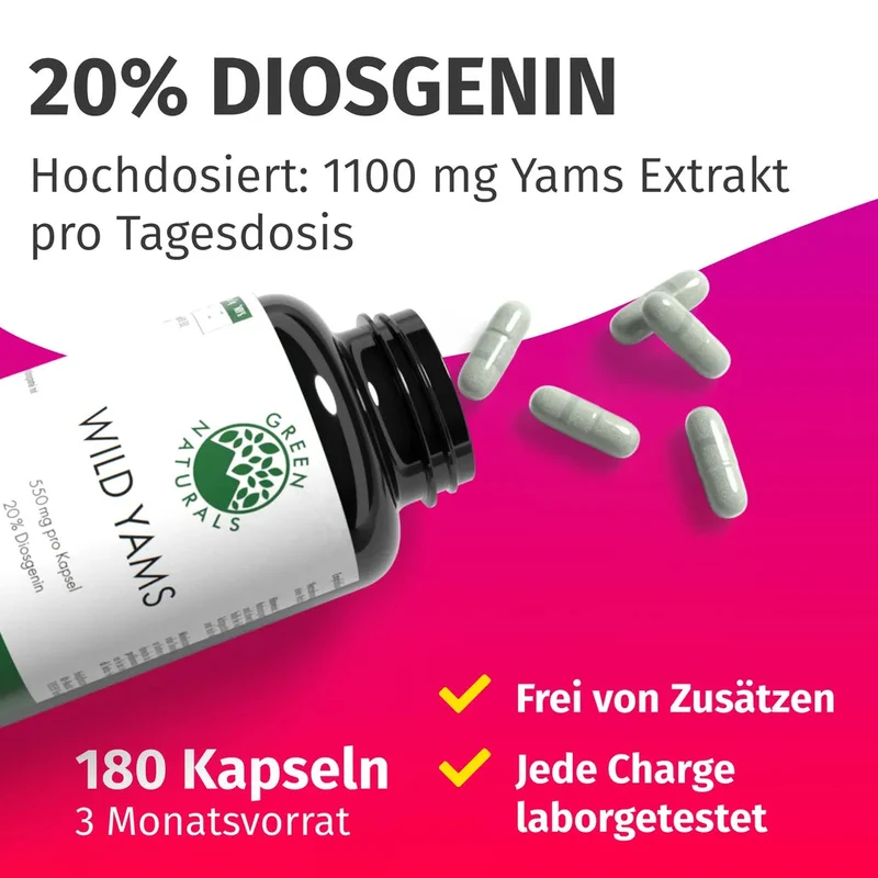 Yamswurzel Kapseln • 1.100 mg • 20 % Diosgenin