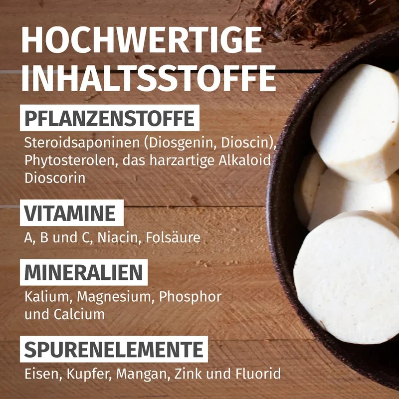 Yamswurzel Kapseln • 1.100 mg • 20 % Diosgenin