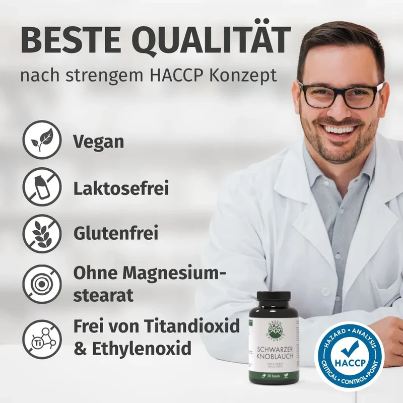 Schwarzer Knoblauch Kapseln • 750 mg • 0,75 mg SAC