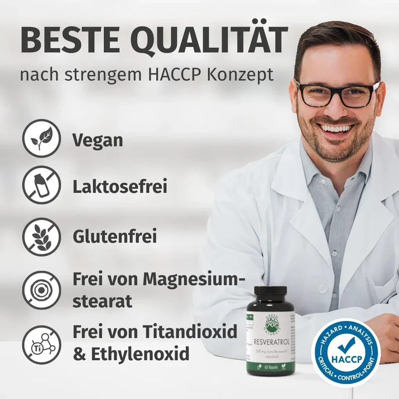 Trans-Resveratrol Kapseln • 500 mg • 60 Stück
