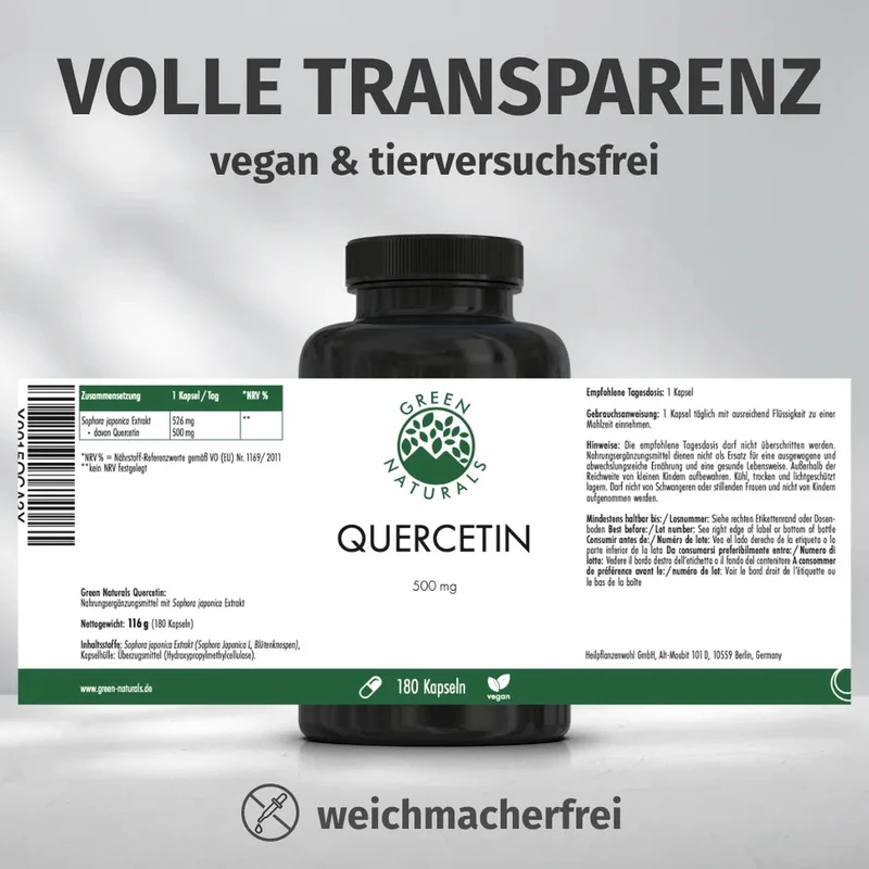 Quercetin Kapseln • 500 mg • über 95 % rein