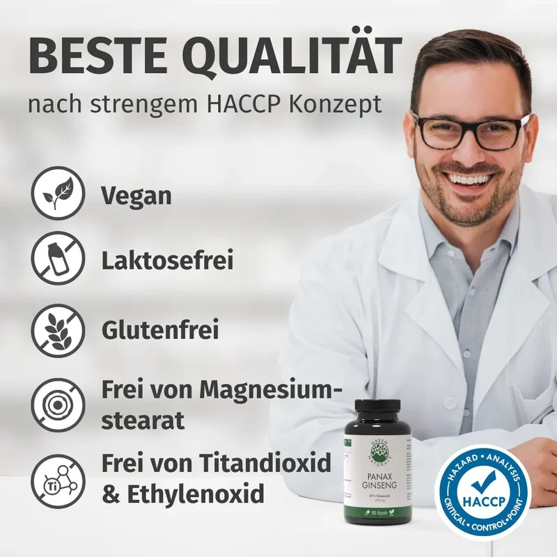 Panax Ginseng Kapseln • 1.400 mg • 20 % Ginsenoside