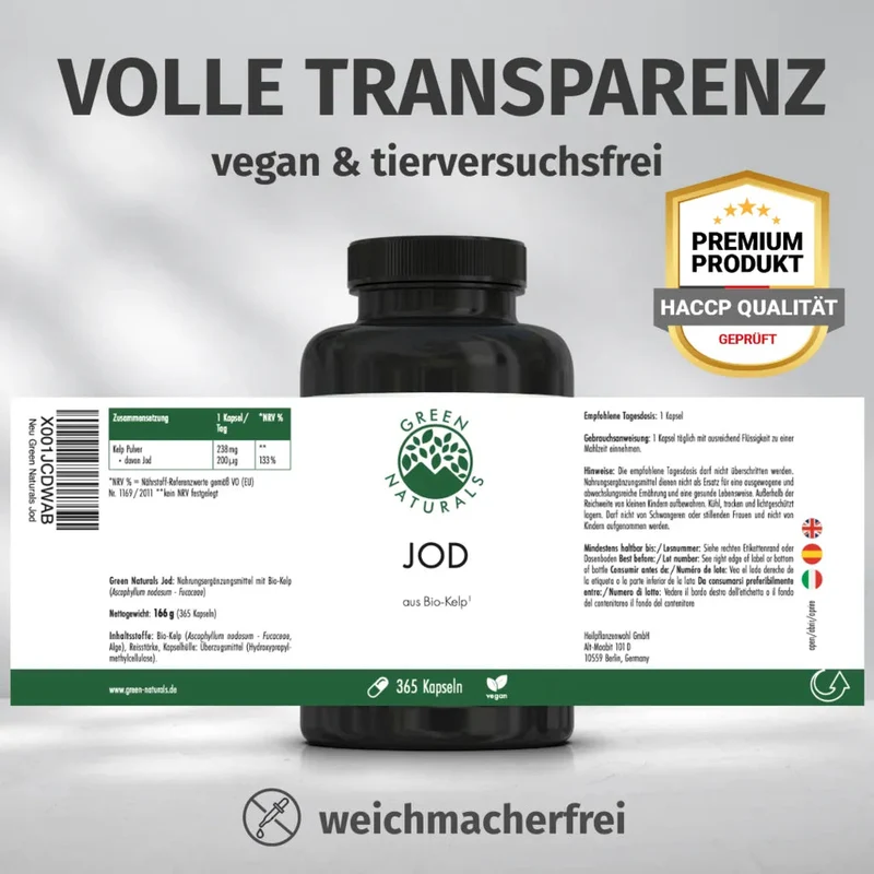 Jod Kapseln • 200 µg • aus Bio-Kelp