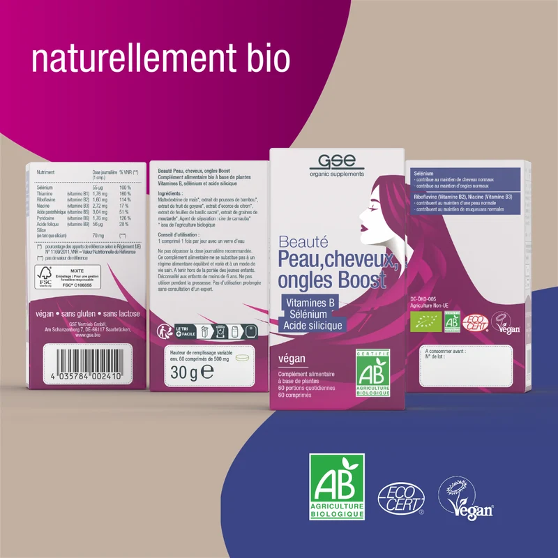 Beauté peau, cheveux, ongles Boost (bio)