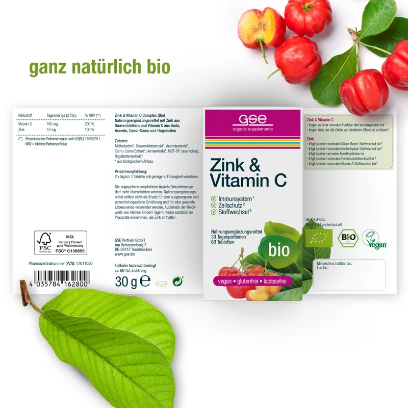 Zinc & vitamine C (bio)