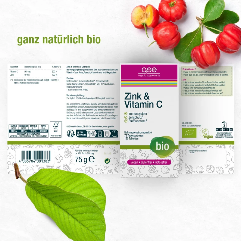 Zinc & vitamine C (bio)