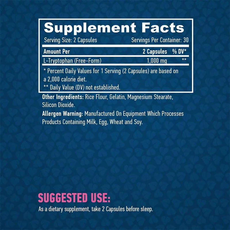 Haya Labs L-Tryptophan 500mg 60 caps