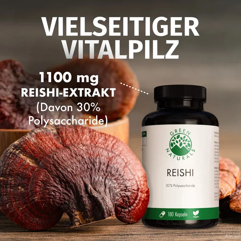 Reishi Kapseln • 1.100 mg • 30 % Polysaccharide