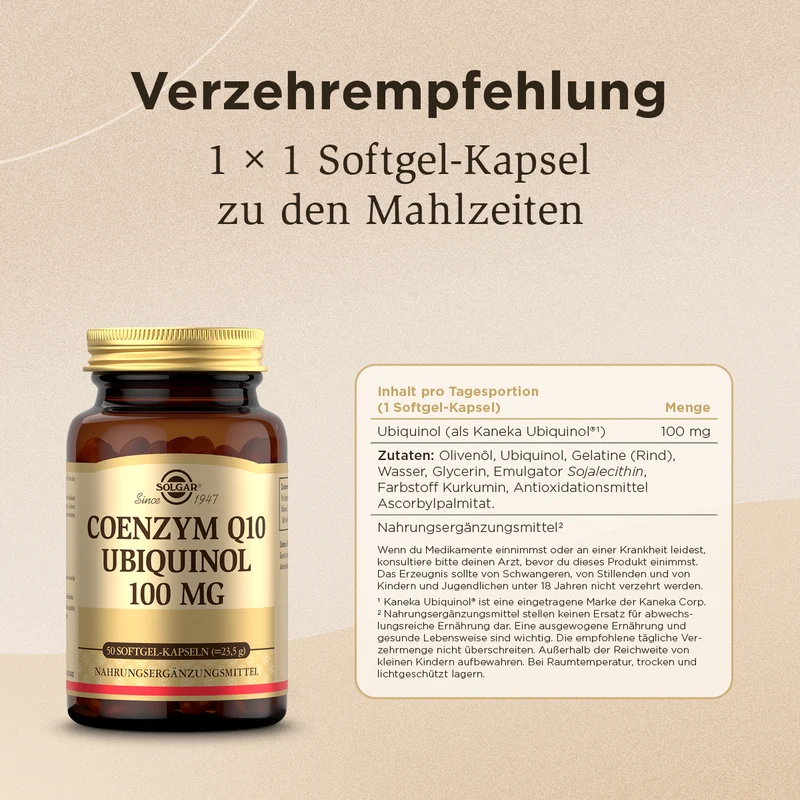 Coenzym Q10 Ubiquinol 100 mg