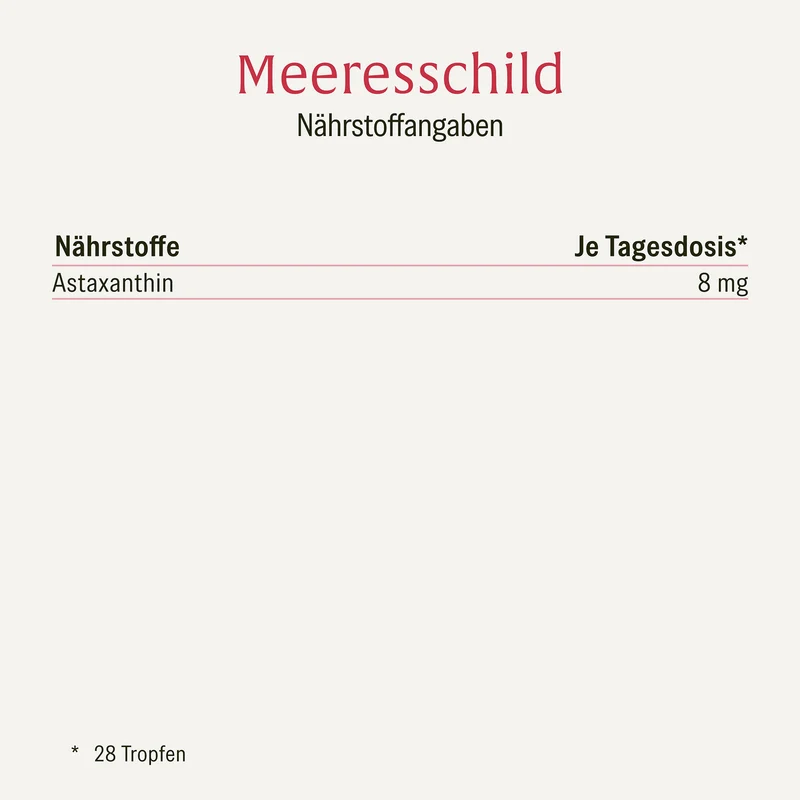 Meeresschild: Astaxanthin Tropfen hochdosiert
