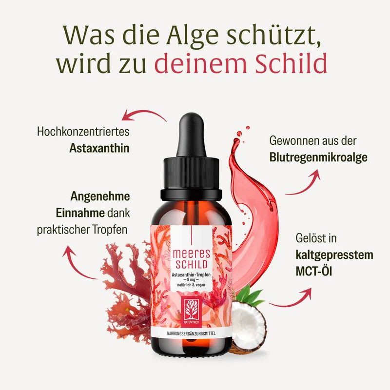 Meeresschild: Astaxanthin Tropfen hochdosiert