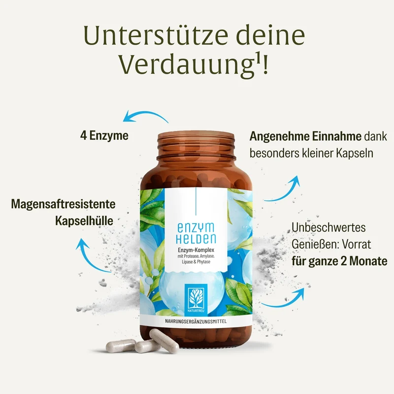 Enzymhelden: Enzym-Komplex mit Protease, Amylase, Lipase & Phytase