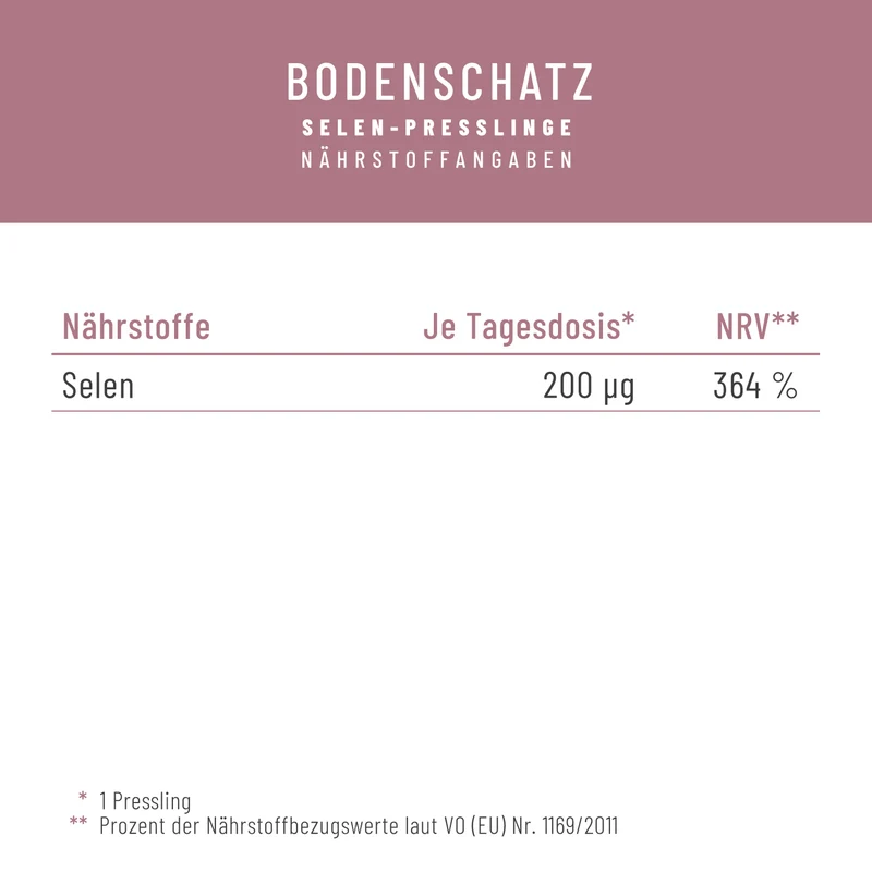 Bodenschatz: Selen-Presslinge