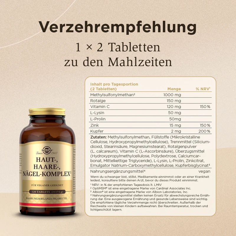 Haut-Haare-Nägel Komplex