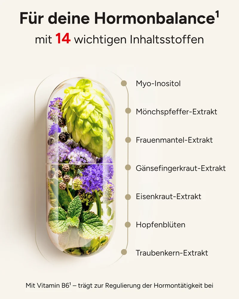 Hormella PMS Komplex - Myo-Inositol, Mönchspfeffer und OPC