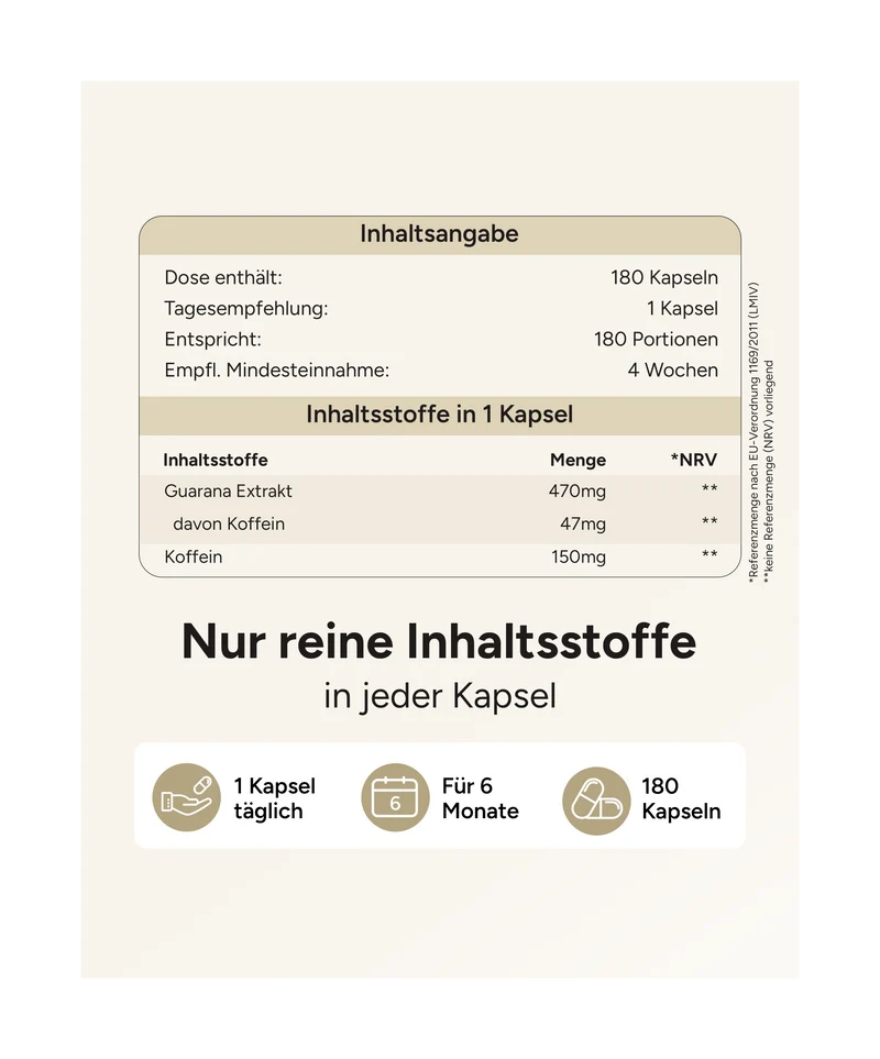 Guarana - mit Koffein