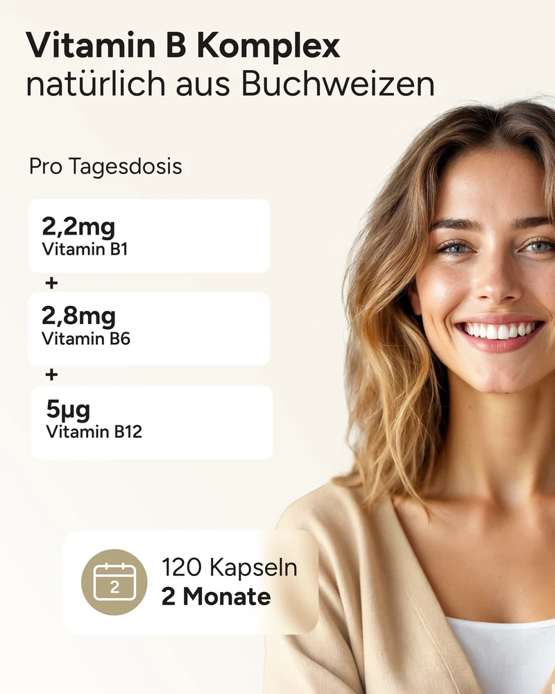 Vitamin B-Komplex - aus 1000mg Buchweizenextrakt