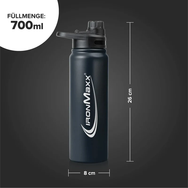IronMaxx Hot & Cold Edelstahl Trinkflasche 800ml