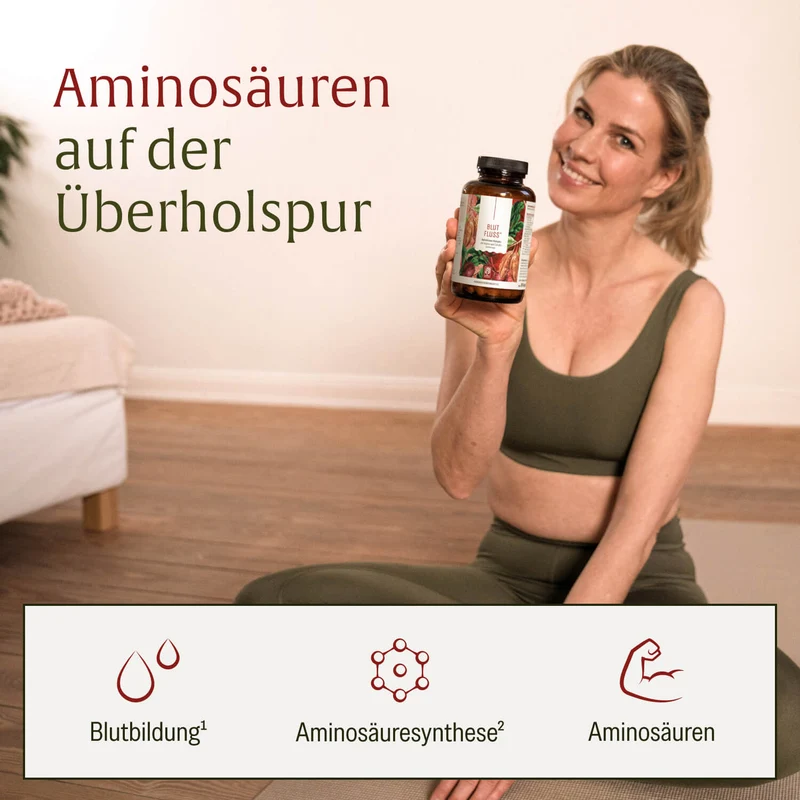 Blutfluss: Nattokinase-Komplex mit Arginin und Citrullin