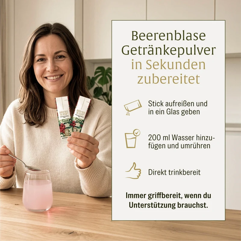 Beerenblase Sticks: D-Mannose, Cranberry und Kürbiskern-Extrakt